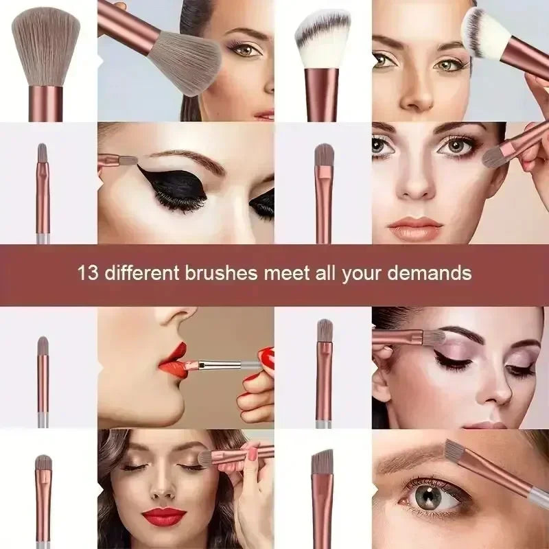 Ensemble de Pinceaux de Maquillage Professionnel – Kabuki, Fond de Teint, Fard à Paupières