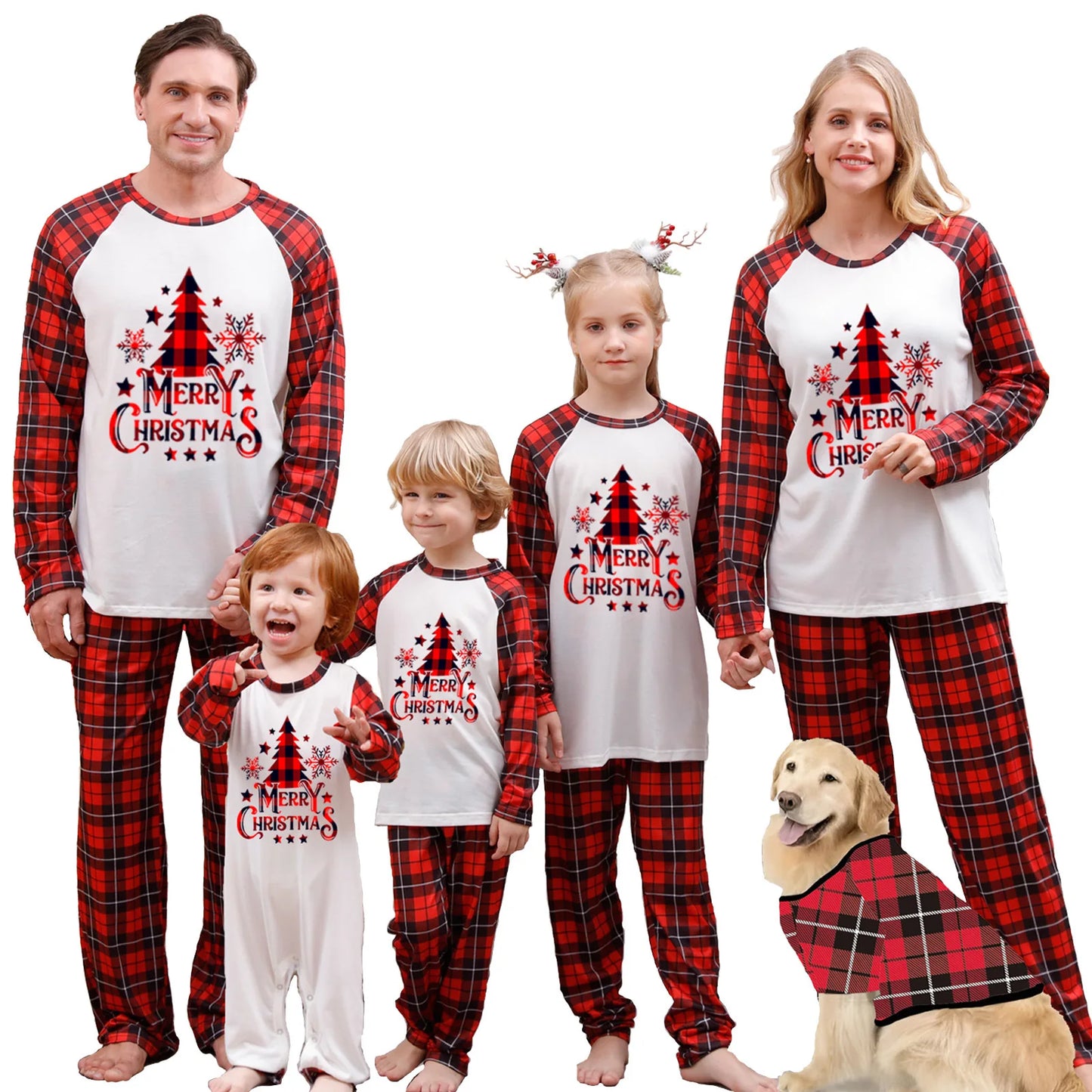 Noël famille correspondant tenues maman papa enfants 2 pièces pyjamas ensemble bébé barboteuses décontracté vêtements de nuit amples noël famille Look pyjamas