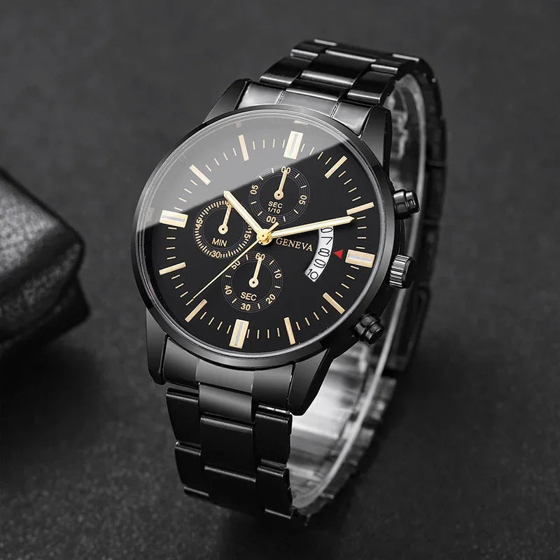 Montre à Quartz Homme – Cadran 40 mm, Bracelet Alliage, Style Luxe & Fashion