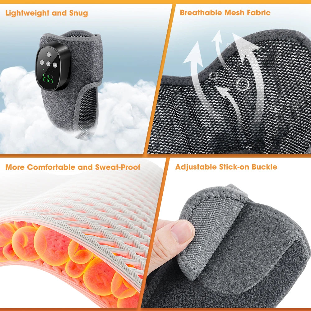 Masseur de Cheville Sans Fil – Chaleur & Vibration, 4 Modes, Batterie 1800mAh | Maison & Bureau