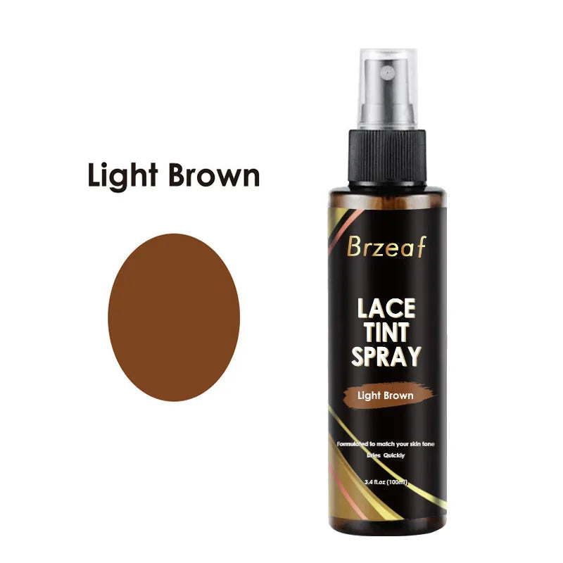 Spray Teintant Lace pour Perruques – Brun Foncé, Moyen, Clair | Mousse, Colle et Dissolvant