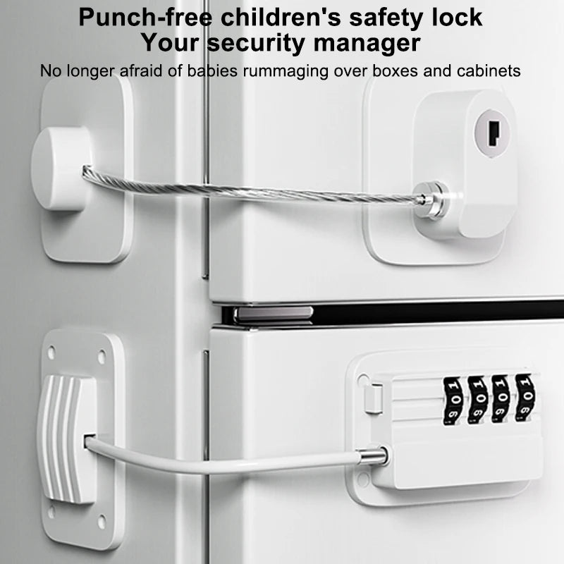 Verrou de sécurité à combinaison numérique – Protection bébé pour portes, fenêtres & frigo