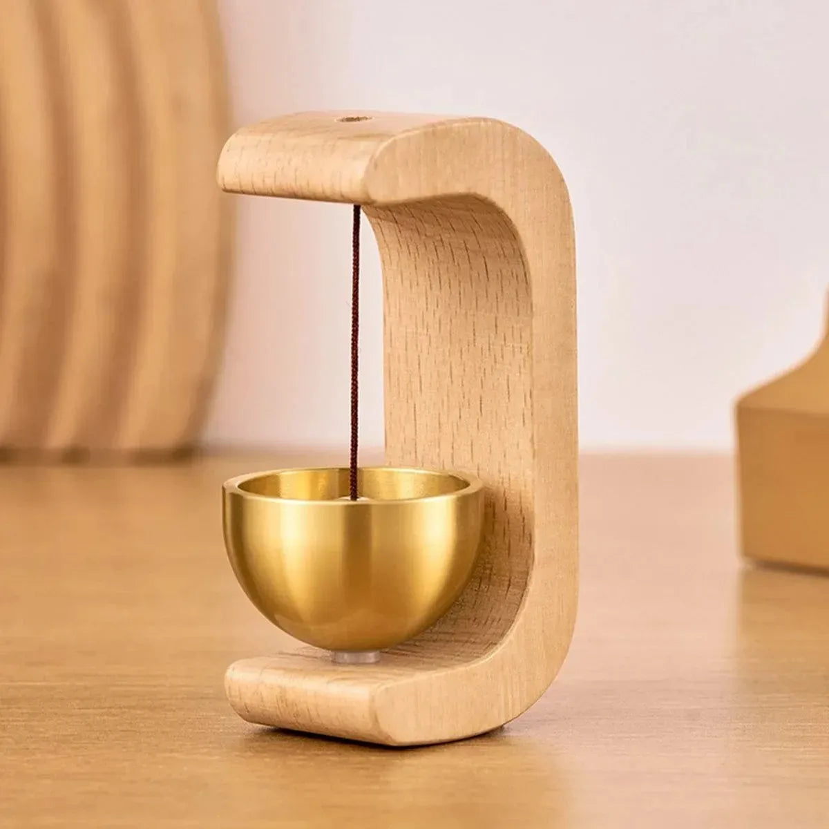Carillon Éolien en Bois Décoratif – Cloche Suspendue pour Entrée, Maison, Jardin