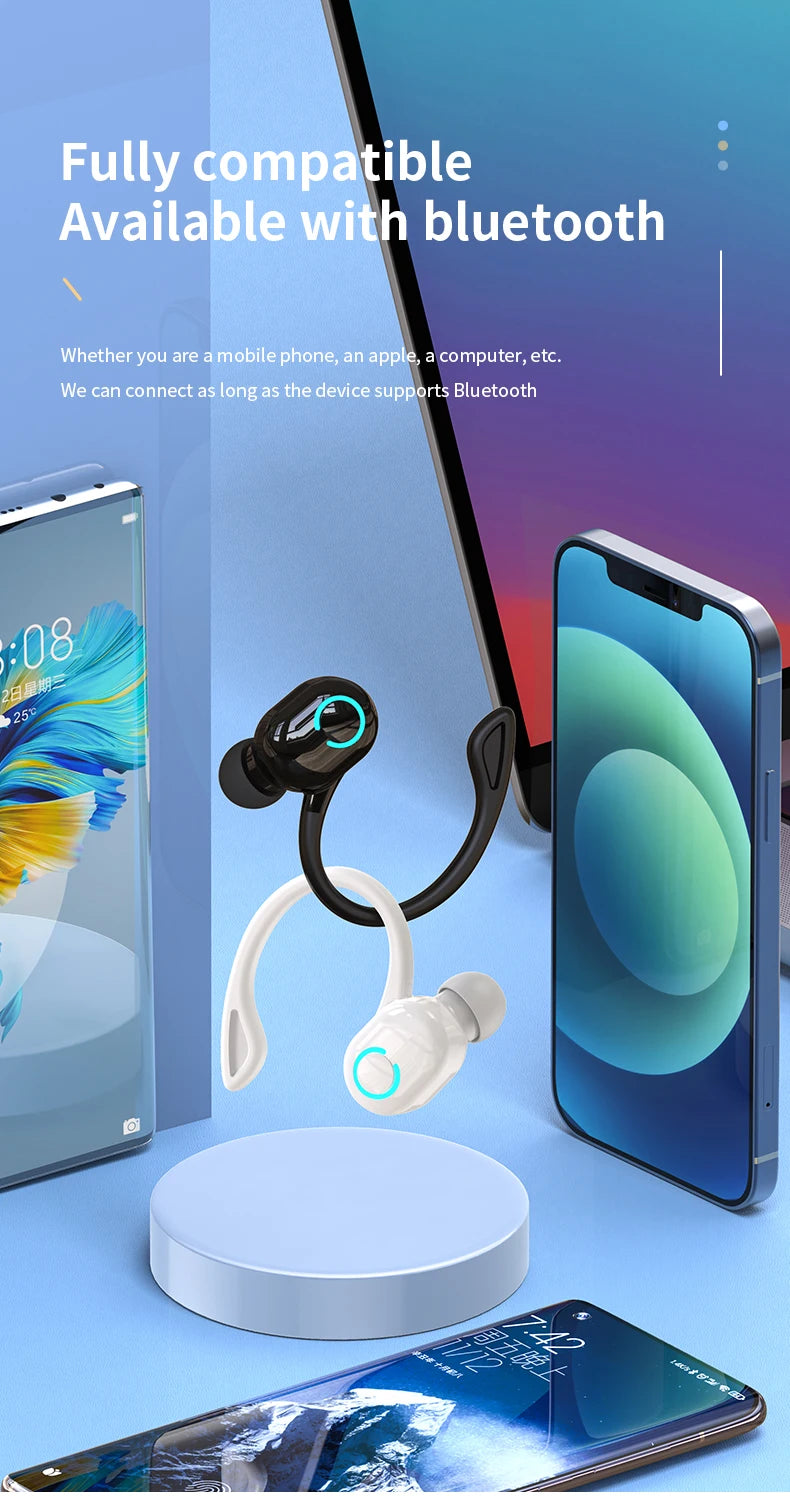 Oreillette Bluetooth 5.2 Sans Fil VAORLO S10 – HiFi Bass, Réduction de Bruit, Micro HD, Waterproof