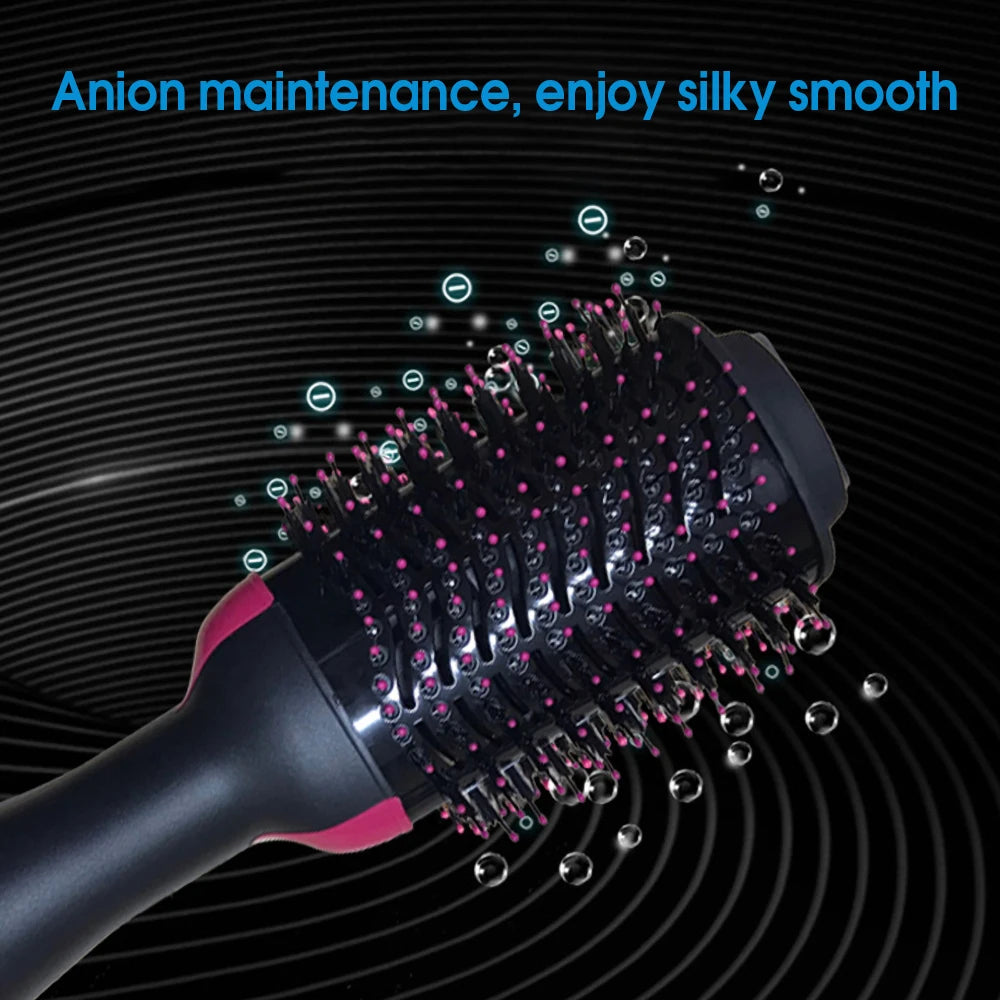 Brosse Soufflante 5 en 1 – Peigne Chauffant Ionique, Lisseur & Sèche-Cheveux