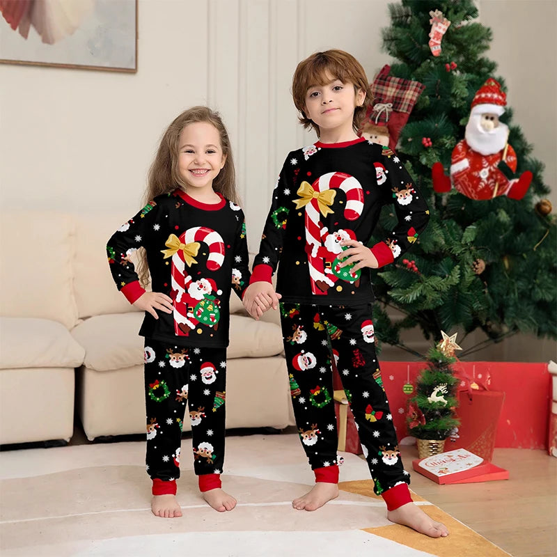 Tenues assorties pour la famille de Noël, pyjamas, ensembles de vêtements pour la famille, ensembles de 2 pièces, père, mère, enfants, bébé, vêtements de nuit de Noël, pyjamas