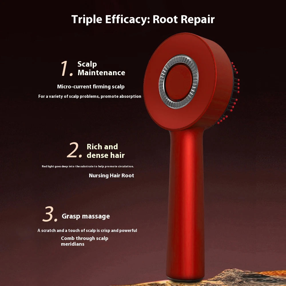 Peigne de Massage électrique, thérapie à la lumière rouge, Vibration, croissance des cheveux, brosse pour cuir chevelu, Anti-perte de cheveux, applicateur d'huile liquide
