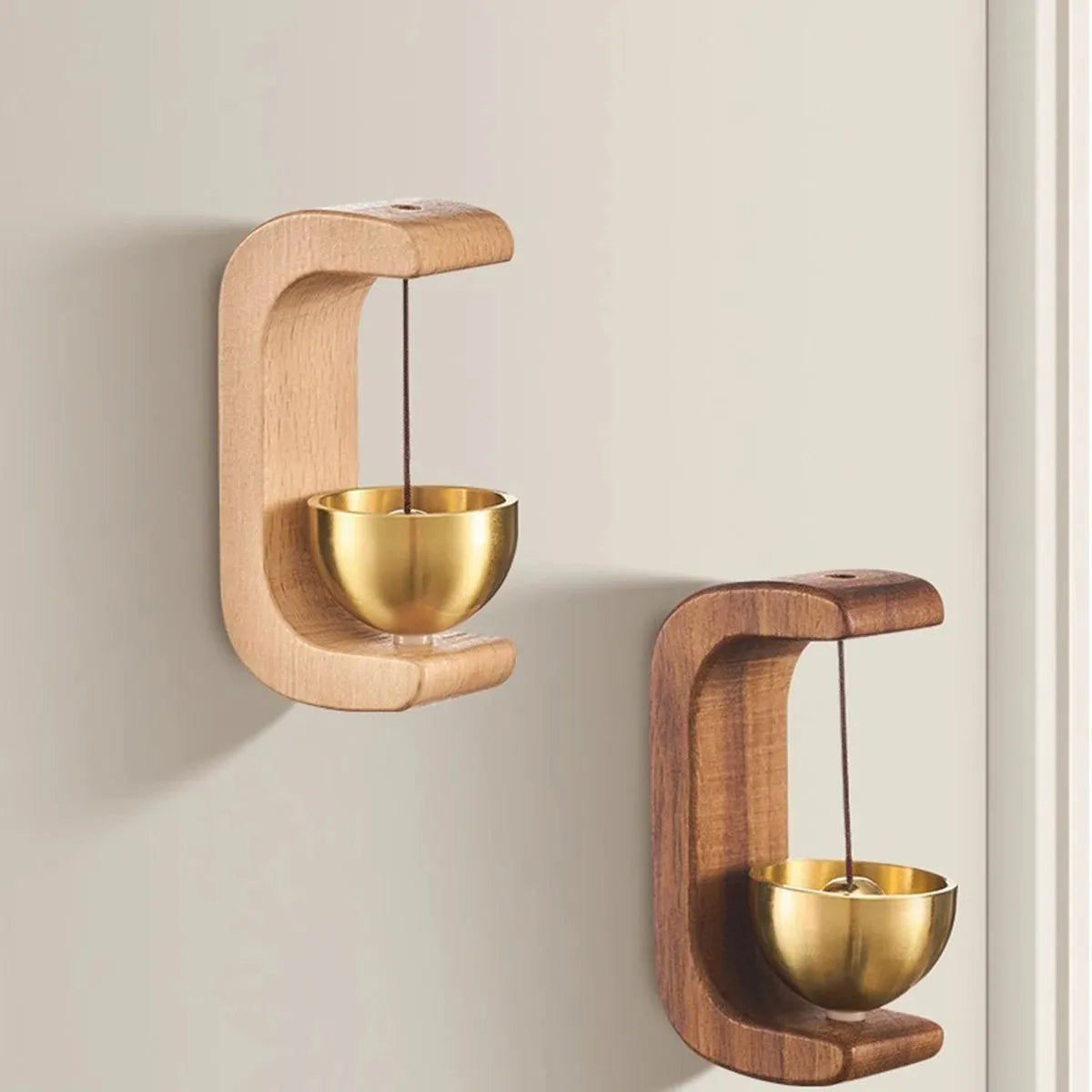 Carillon Éolien en Bois Décoratif – Cloche Suspendue pour Entrée, Maison, Jardin