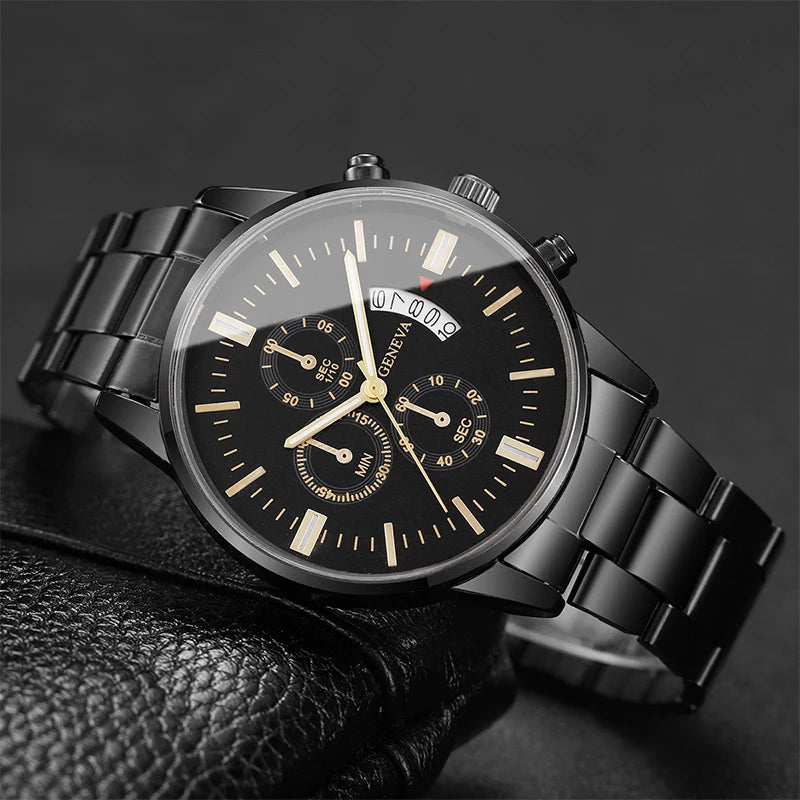 Montre à Quartz Homme – Cadran 40 mm, Bracelet Alliage, Style Luxe & Fashion