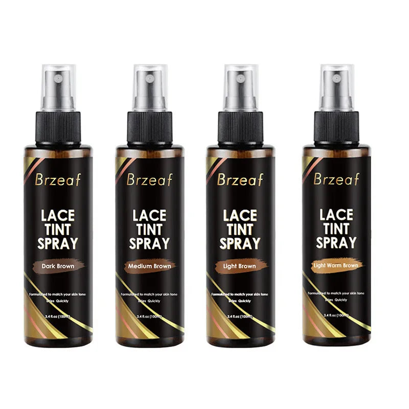 Spray Teintant Lace pour Perruques – Brun Foncé, Moyen, Clair | Mousse, Colle et Dissolvant