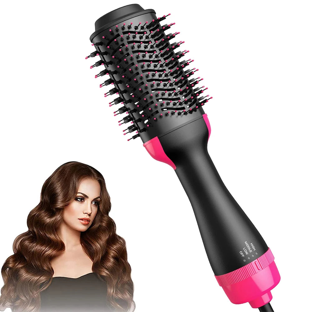 Brosse Soufflante 5 en 1 – Peigne Chauffant Ionique, Lisseur & Sèche-Cheveux