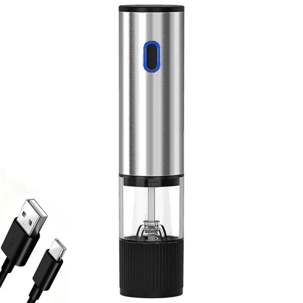 Moulin à Sel & Poivre Électrique Automatique Rechargeable – Mouture Ajustable, 1 ou 2 pièces