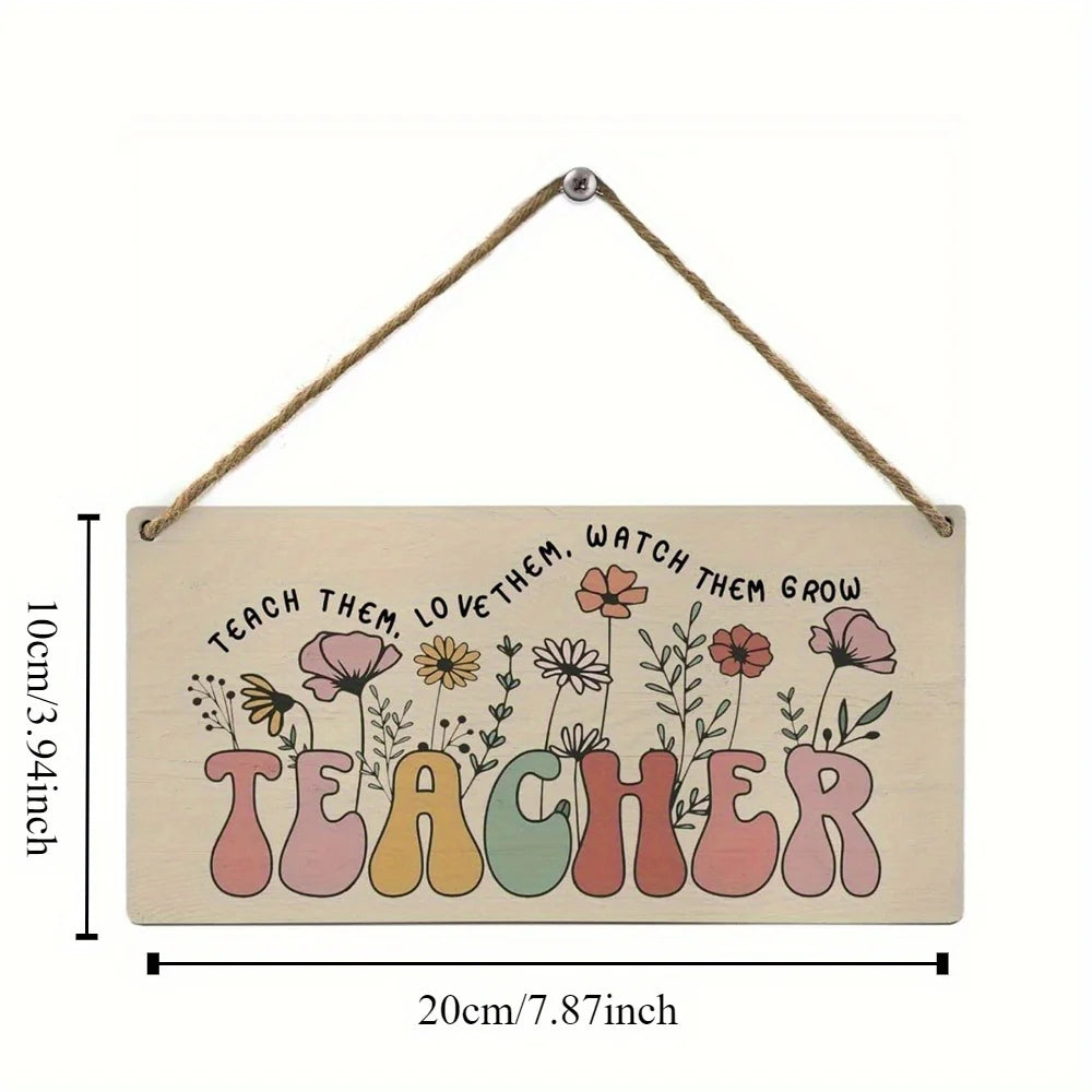 Panneau de décoration murale de cuisine en bois rustique – Plaque suspendue «This Kitchen Offers Food Love Joy » avec cuisine et illustration florale
