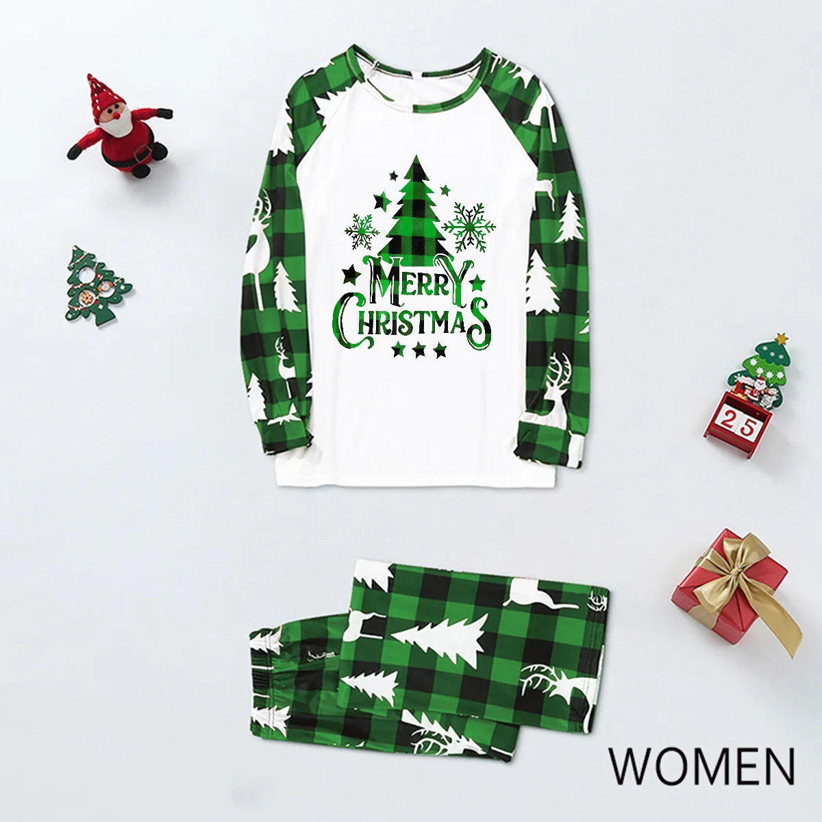Noël famille correspondant tenues maman papa enfants 2 pièces pyjamas ensemble bébé barboteuses décontracté vêtements de nuit amples noël famille Look pyjamas