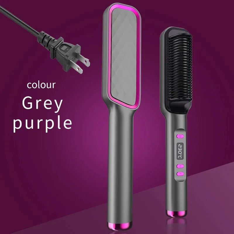 Electric Hot Comb Multifunctional Straight Hair Straightener Comb Negative Ion Anti-Scalding Styling Tool Straightening Brush