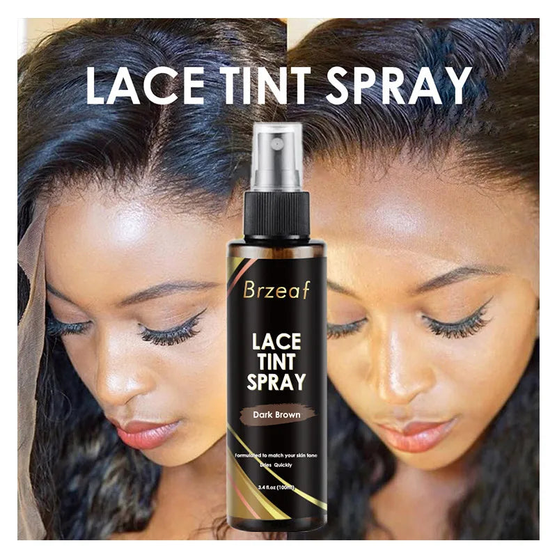 Spray Teintant Lace pour Perruques – Brun Foncé, Moyen, Clair | Mousse, Colle et Dissolvant