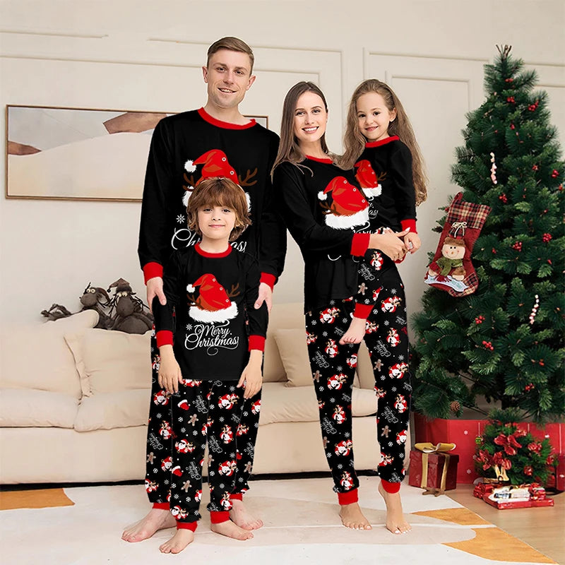 Tenues assorties pour la famille de Noël, pyjamas, ensembles de vêtements pour la famille, ensembles de 2 pièces, père, mère, enfants, bébé, vêtements de nuit de Noël, pyjamas