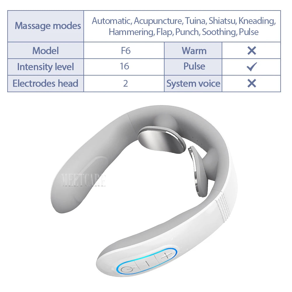 Masseur TENS Intelligent Dos & Cou – Épaules, Nuque, 16 Niveaux, Chauffage 42°C | 4 Modèles