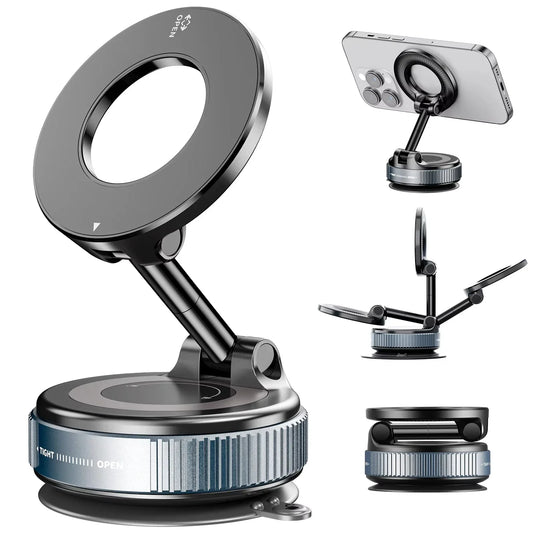 Support Magnétique Téléphone Voiture – Ventouse, Rotation 360°, Universel