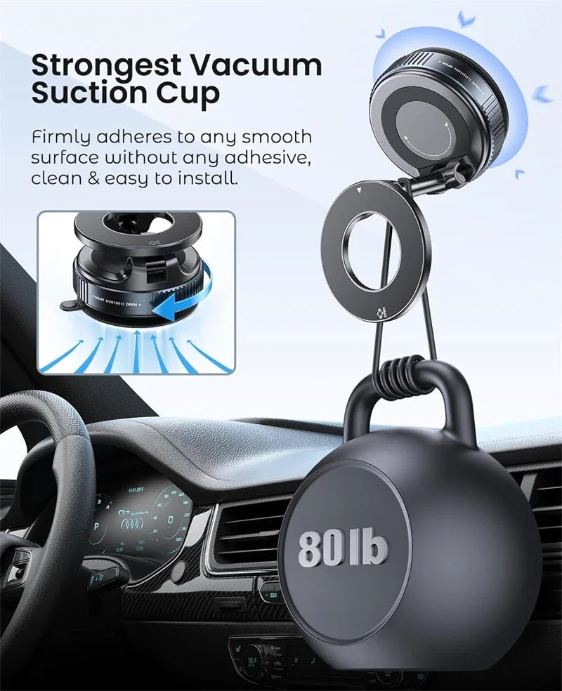 Support Magnétique Téléphone Voiture – Ventouse, Rotation 360°, Universel