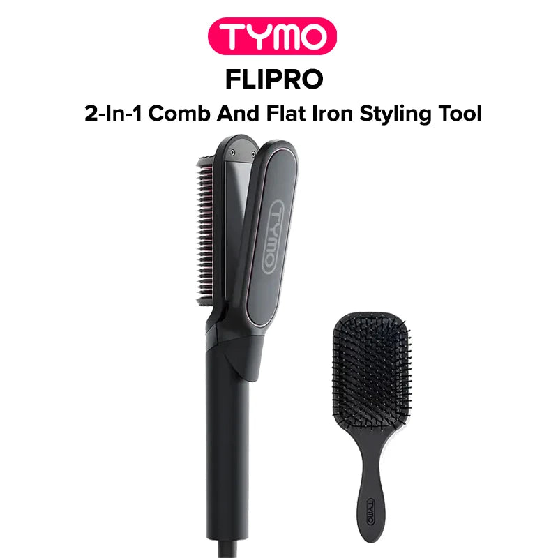 Lisseur TYMO FLIPRO 2 en 1, lisseur ionique en céramique pour contrôler les frisottis et prévenir les dommages causés par la chaleur