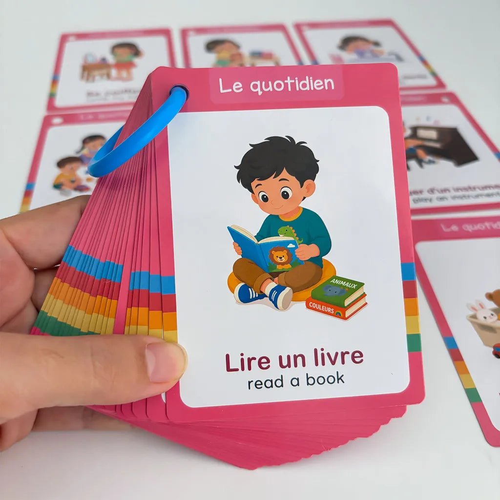Cartes Éducatives Bilingues Français-Anglais – Ma Journée en Mots