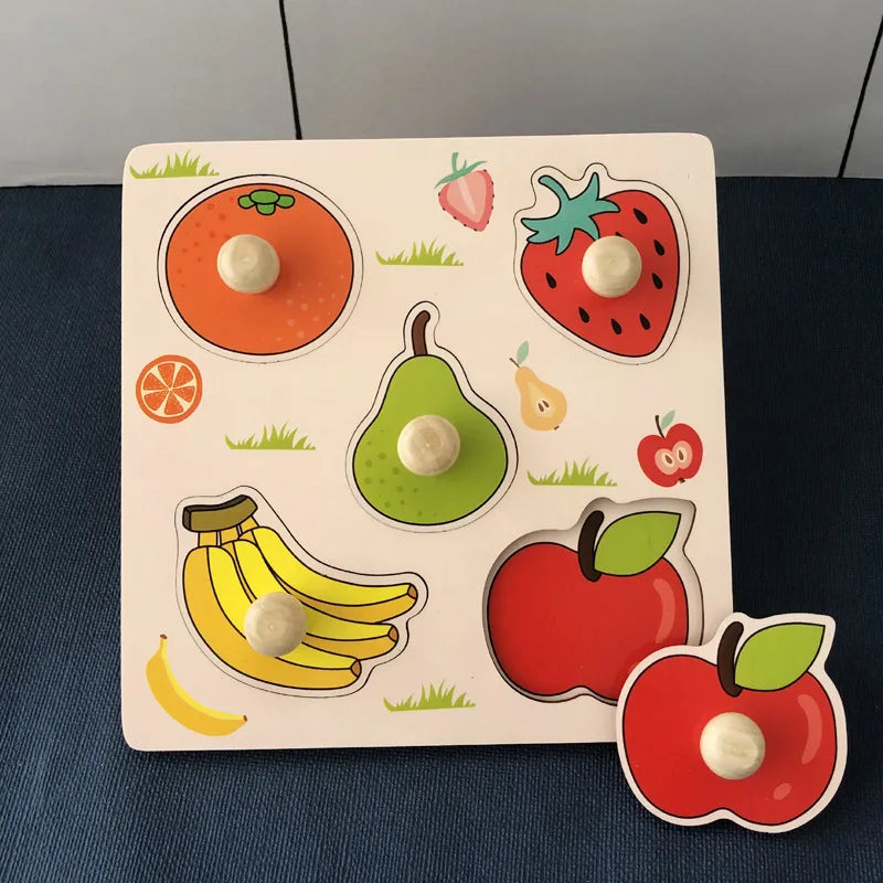 Blocs de Construction Montessori en Bois – Couleurs, Formes & Puzzle Éducatif