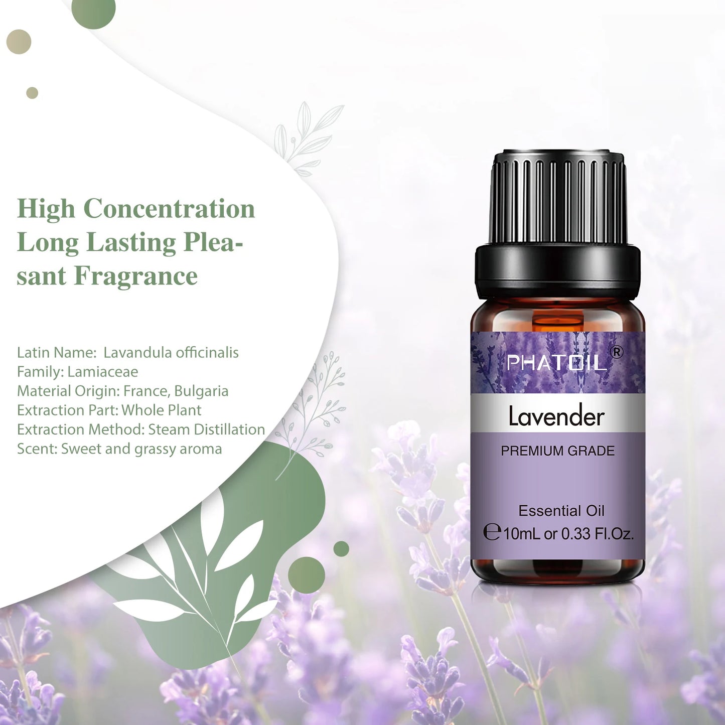 Huile essentielle pure 10ml – Aromathérapie, diffuseur, humidificateur (30 parfums au choix)