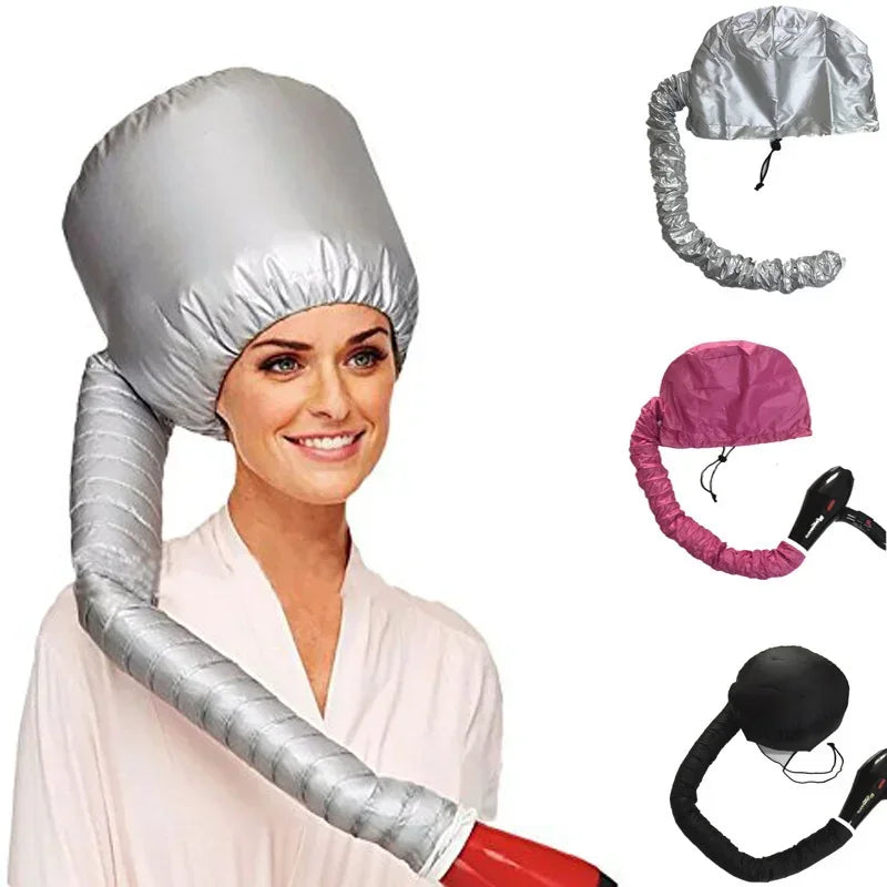 Bonnet Séchoir Portable – Soin Vapeur, Séchage Rapide & Diffuseur Capillaire