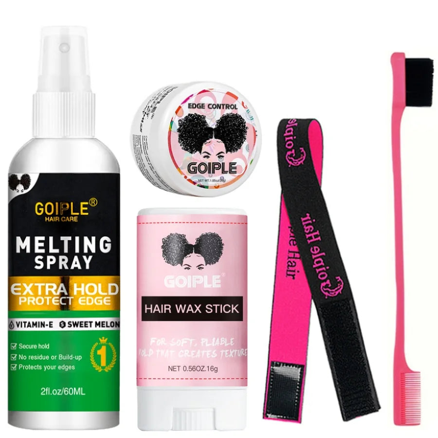 Kit Coiffage Perruque Lace GOIPLE – Colle, Cire Fixante et Gel Edge Control | Longue Tenue