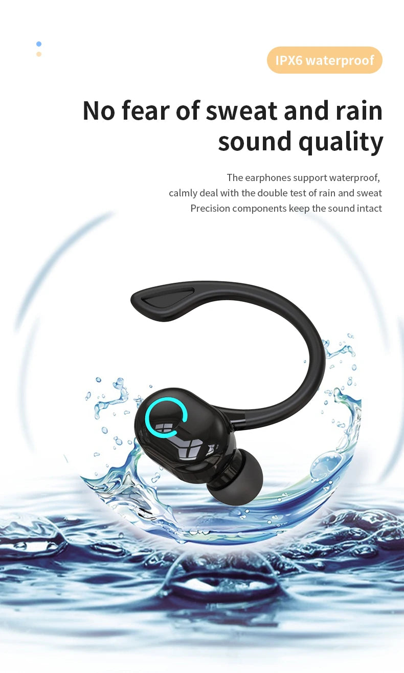 Oreillette Bluetooth 5.2 Sans Fil VAORLO S10 – HiFi Bass, Réduction de Bruit, Micro HD, Waterproof
