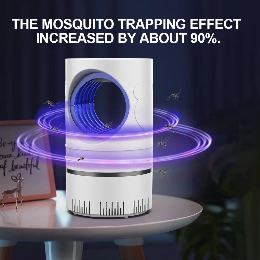 Lampe anti-moustiques électrique LED USB – Piège à insectes silencieux pour maison, chambre et bureau