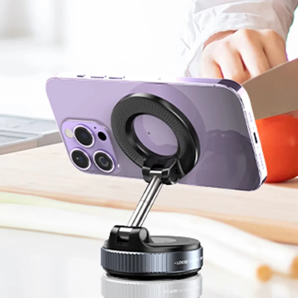 Support Magnétique Téléphone Voiture – Ventouse, Rotation 360°, Universel