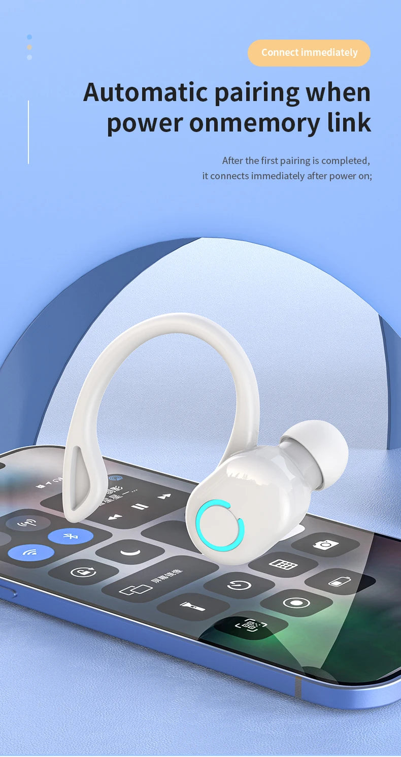 Oreillette Bluetooth 5.2 Sans Fil VAORLO S10 – HiFi Bass, Réduction de Bruit, Micro HD, Waterproof
