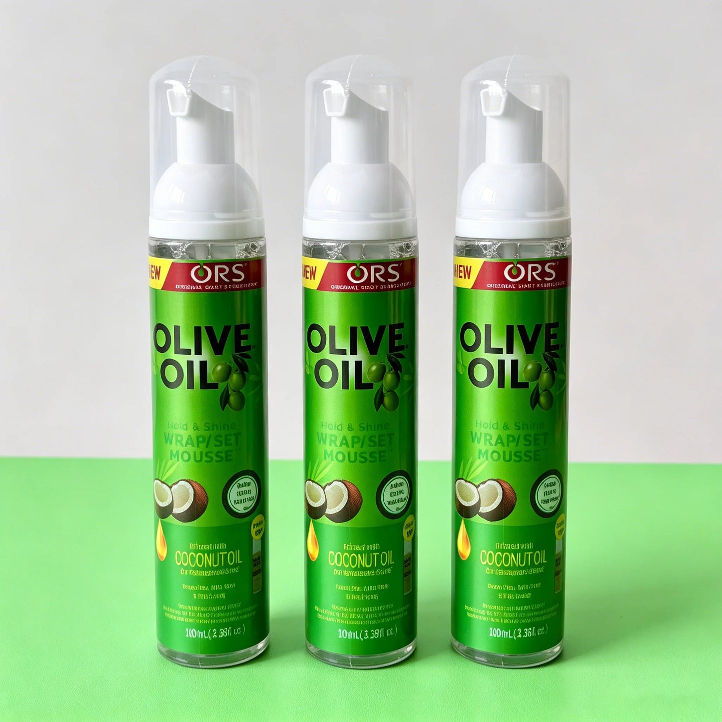 3PCS/1PCS 100ml Curly Hair Mousse Strong Hold Olive Oil Hair Styling Foam Anti-Frizz Wig Styling Mousse for Women
