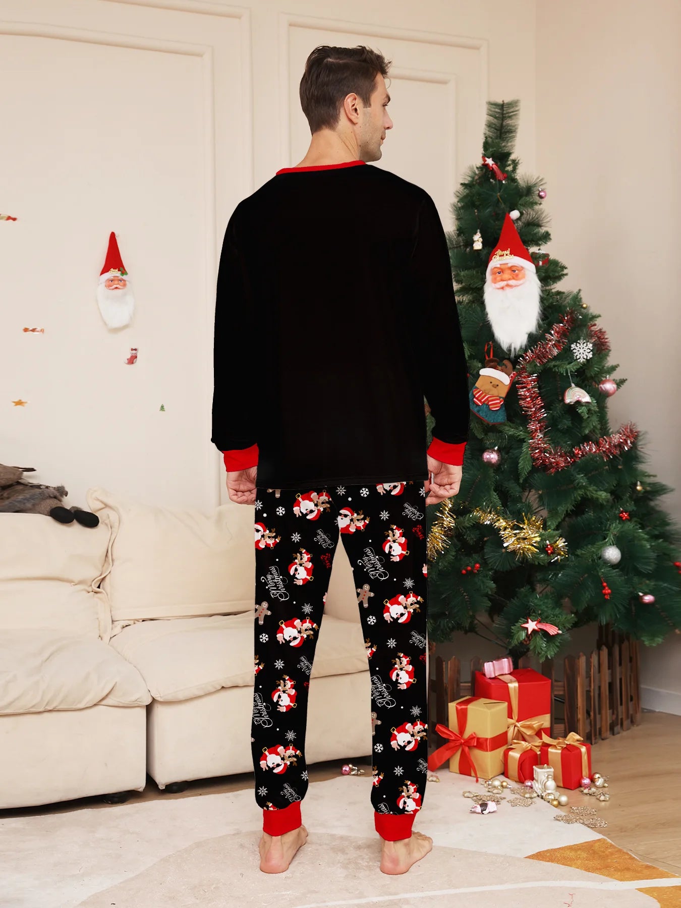 Tenues assorties pour la famille de Noël, pyjamas, ensembles de vêtements pour la famille, ensembles de 2 pièces, père, mère, enfants, bébé, vêtements de nuit de Noël, pyjamas