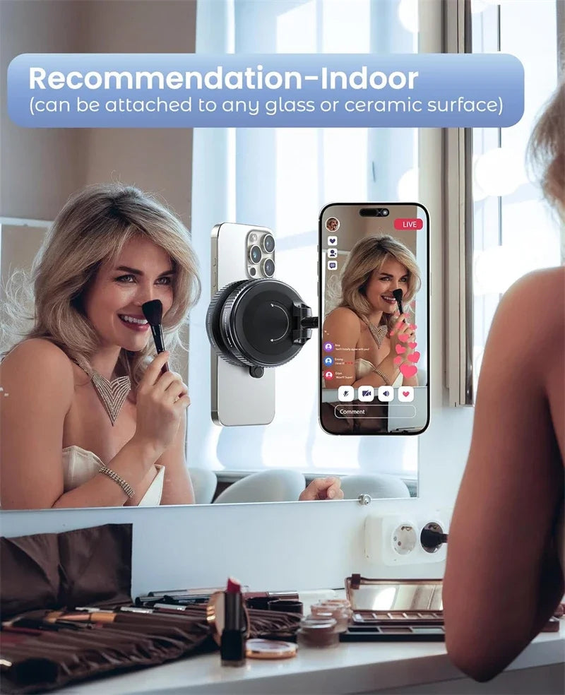 Support Magnétique Téléphone Voiture – Ventouse, Rotation 360°, Universel