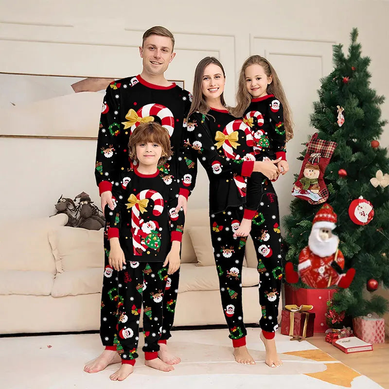 Tenues assorties pour la famille de Noël, pyjamas, ensembles de vêtements pour la famille, ensembles de 2 pièces, père, mère, enfants, bébé, vêtements de nuit de Noël, pyjamas