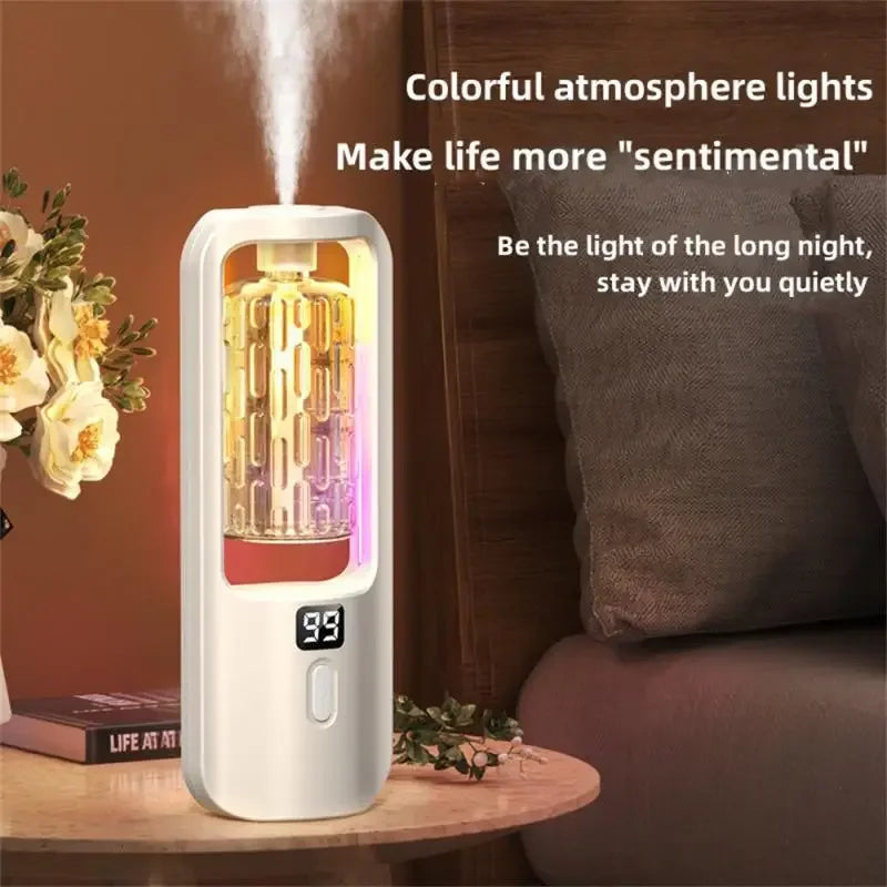 Diffuseur d’arômes mural automatique – Purificateur d’air, veilleuse colorée, rechargeable USB-C
