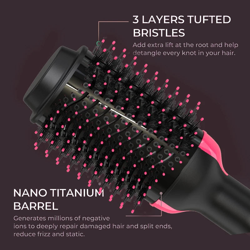 LISAPRO 2 en 1 une étape sèche-cheveux et volumateur lisseur brosse à Air chaud bigoudi beauté et santé coiffage