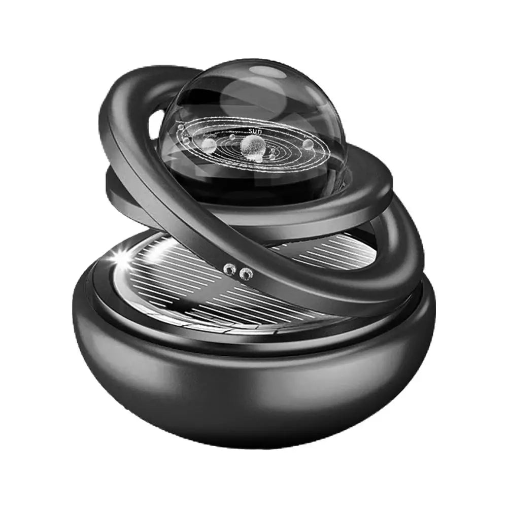 Désodorisant Solaire Rotatif pour Voiture – Boule Étoile Double Anneau & Diffuseur Aromatique