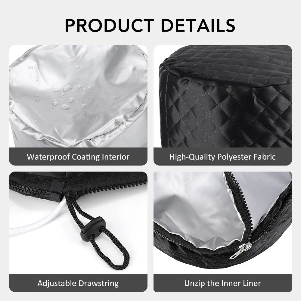 Bonnet Vapeur Chauffant Hailicare – 9 Températures, 5 Minuteries, Cuir PU, Soin Capillaire Spa Maison