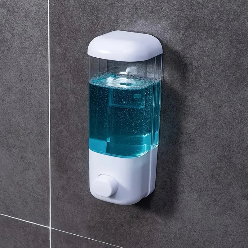 Distributeur de Savon Mural Sans Perçage – Pompe Liquide Rechargeable | Salle de Bain & Hôtel