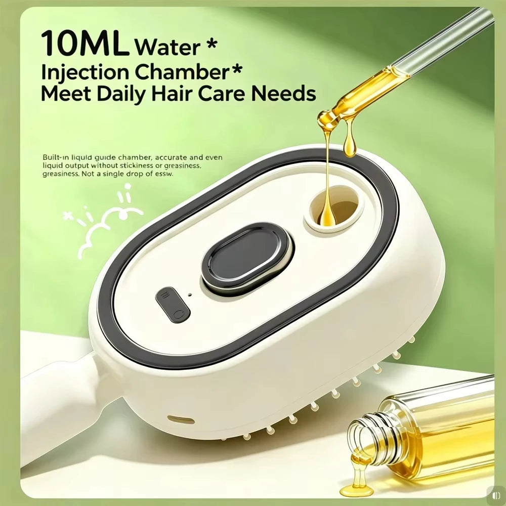Brosse à Cheveux Électrique à Vapeur 3-en-1 – Lissage, Démêlage & Anti-Frisottis
