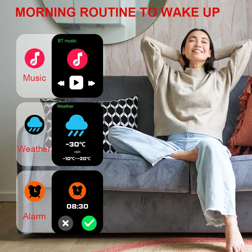 LAXASFIT H9 Pro Max – Montre Connectée Bluetooth | Appels, Fréquence Cardiaque, Oxymètre, Suivi Calories