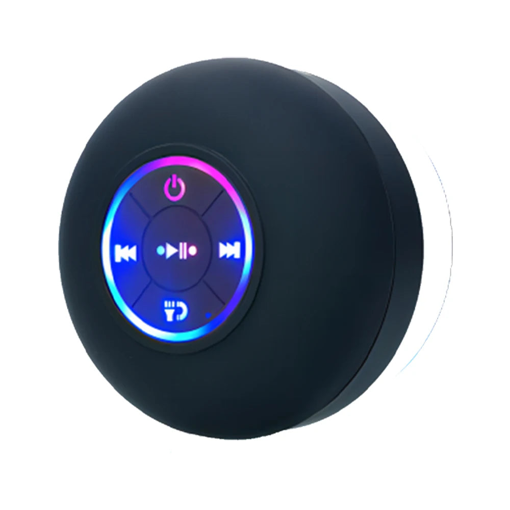 Enceinte Bluetooth Portable Sans Fil – Lumière LED, Étanche IPX4, Ventouse, Son Stéréo