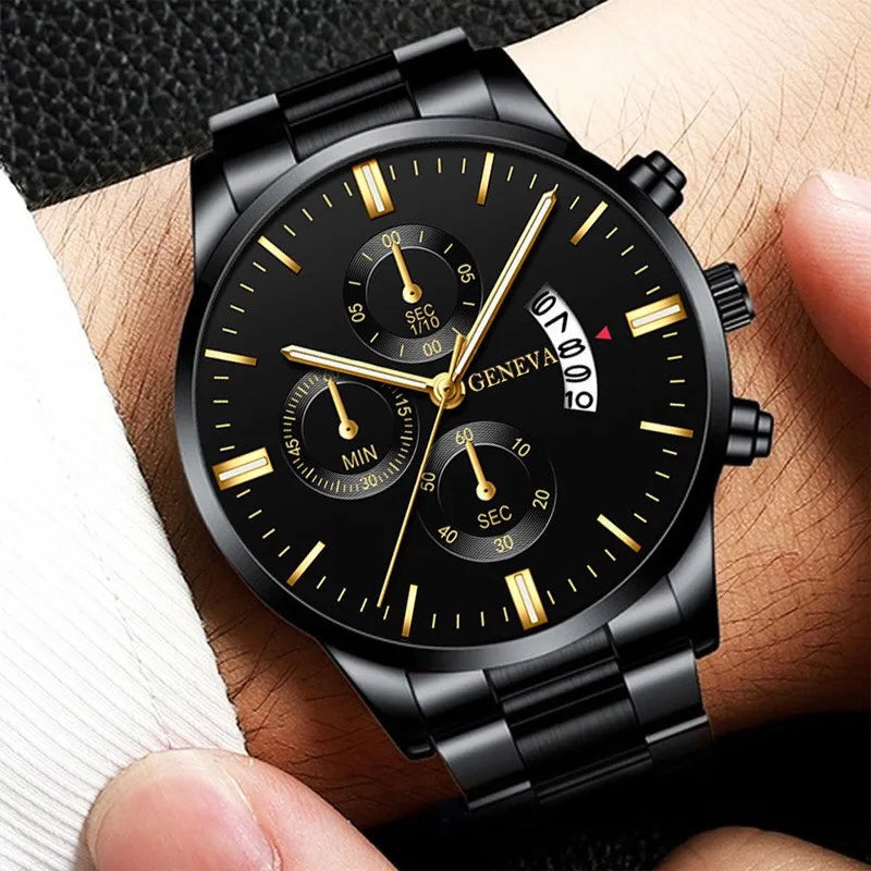 Montre à Quartz Homme – Cadran 40 mm, Bracelet Alliage, Style Luxe & Fashion