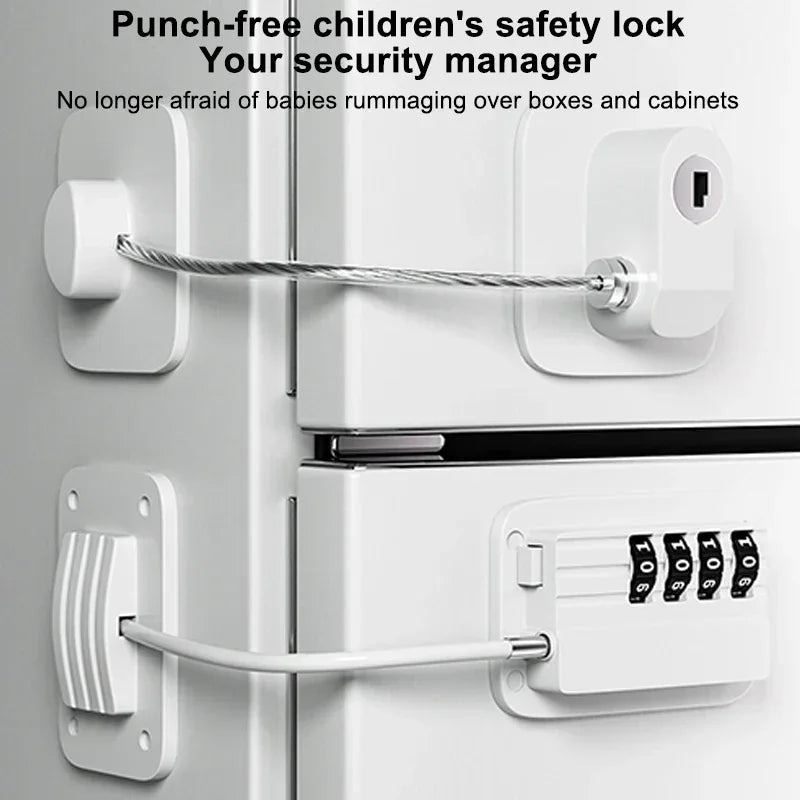 Verrou de sécurité à combinaison numérique – Protection bébé pour portes, fenêtres & frigo