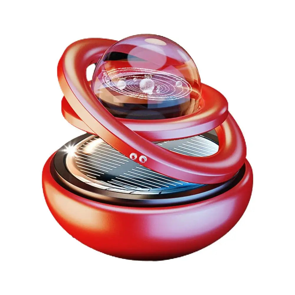 Désodorisant Solaire Rotatif pour Voiture – Boule Étoile Double Anneau & Diffuseur Aromatique