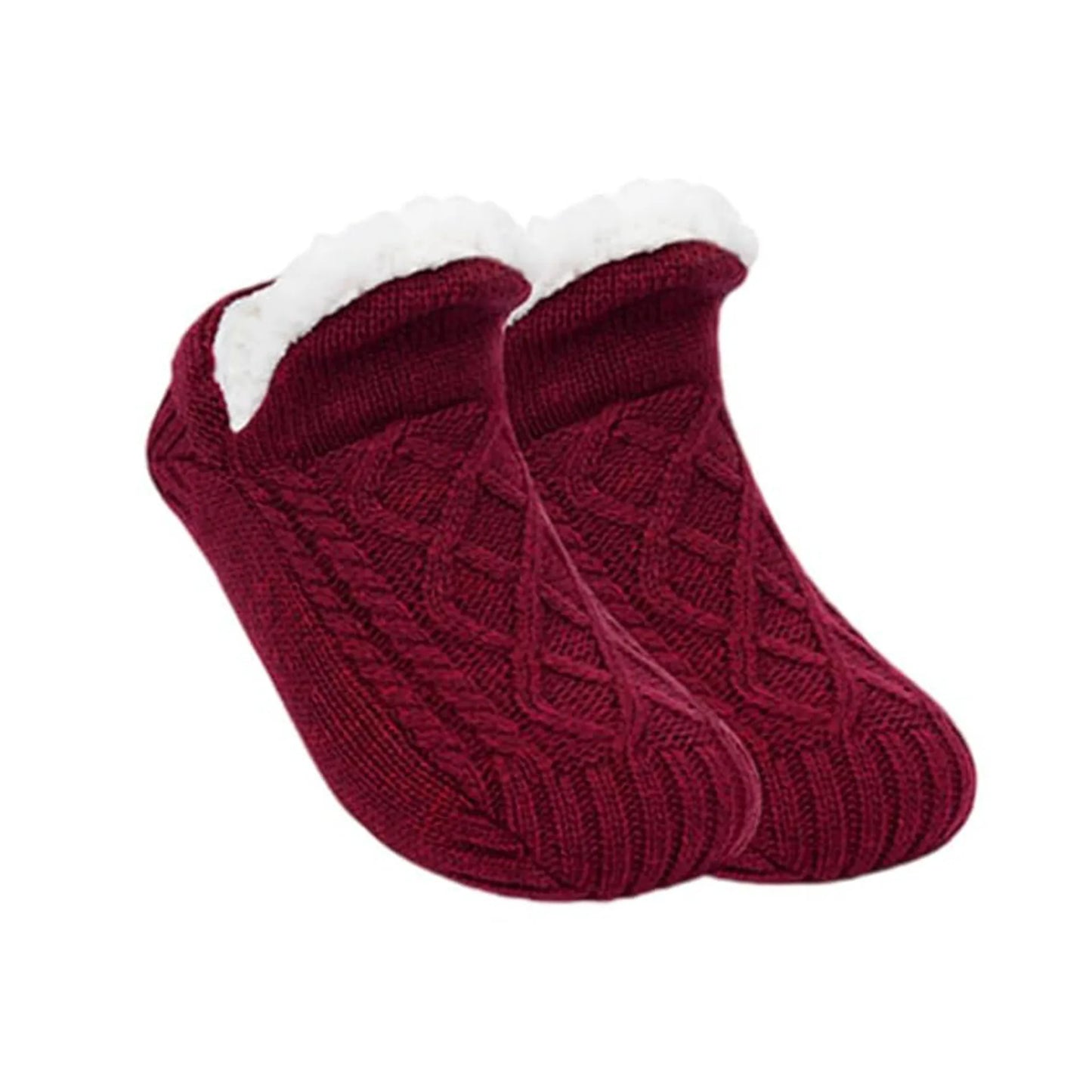 Chaussettes de sol antidérapantes Super chaudes pour femmes et hommes, chaussettes de neige, tapis de sommeil, pantoufles, bottes en velours, vêtements de maison